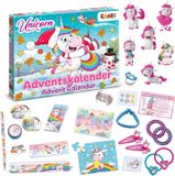 oCreon Unicorn Adventskalender voor kinderen - Speelgoed - Kerstkalender voor meisjes - Met eenhoornspeelgoed en accessoires