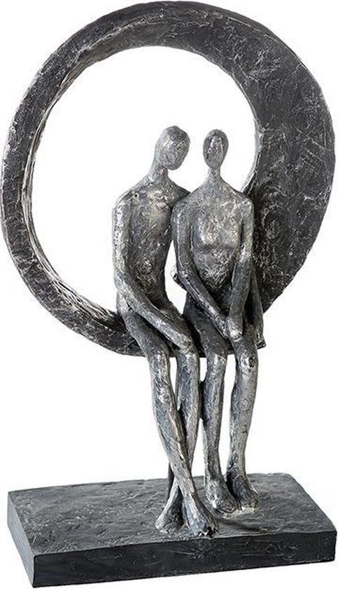 Gilde Sculptuur samen Zilver Polyresin 30 cm