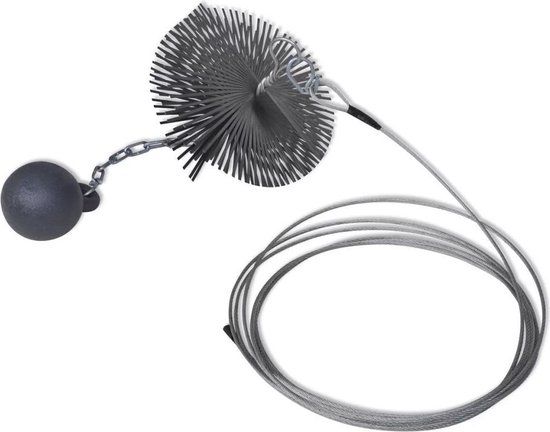 vidaXL Schoorsteenveegborstel rond Ø 15 cm