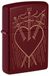 Zippo Luck/Fortune Stormaansteker met laser grave merlot, navulbaar, herbruikbaar, winddicht design, geschenkdoos, Made in USA