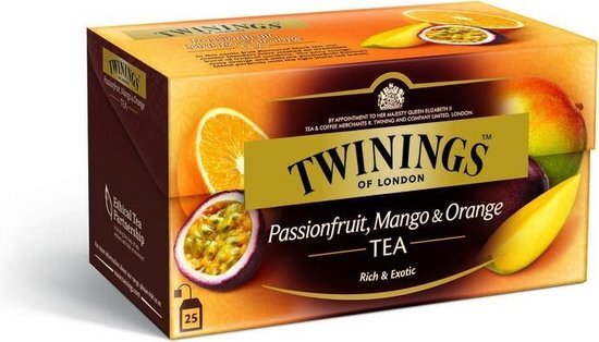 Twinings Passievrucht mango &amp; orange aroma 25st