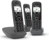 Gigaset AS490 Trio Analoge-/DECT-telefoon Nummerherkenning Zwart