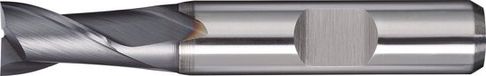 TECWERK Bohrsleuvenfrees DIN 327D TypeN D.3mm HSS-Co8 TiCN Weldon Z.2 kort