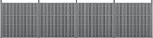 neu.holz WPC Schuttingpaneel 11 planken met palen 185x747 cm grijs
