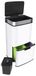 Poubelle à capteur, acier inoxydable, 72 litres, 4 compartiments, blanc