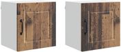 vidaXL Wandkast PORTO - Oudhout - Bewerkt Hout