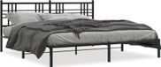 Maison Exclusive - Lit cadre avec tête de lit en métal noir 183x213 cm