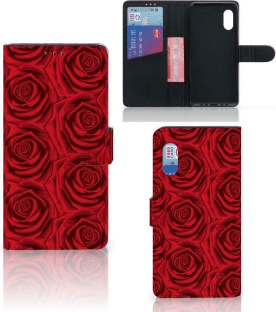 B2Ctelecom GSM Hoesje Samsung Galaxy Xcover Pro - Book Case - Red Roses