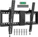 ELIVED support mural inclinable pour la plupart des téléviseurs à écran plat et incurvés de 37 à 75 pouces avec VESA max. 600x400 mm, grand support TV jusqu'à 40 kg, support d'écran plat avec niveau à bulle EV1038