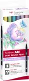 Tombow ABT Dual Brush Pen set van zes pastelkleuren