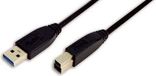 Logilink USB 3.0 A Male naar USB 3.0 A Male Kabel 1 m Zwart