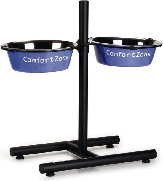 Beeztees H-Standaard Comfort - Dinerset Hond - 25 cm - Zwart