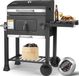 BBQ BBQ-kolengrill - Grillwagen XXL - 116×55,7×100 cm - Stalen constructie met poedercoating - Opklapbaar zijtafeltje, handgreep - Zwart