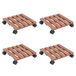 vidaXL Plantentrolleys 4 st 30x30x7,5 cm HKC bruin