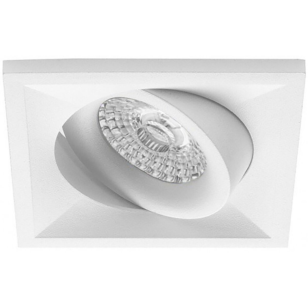 BES LED Spot Armatuur GU10 - Pragmi Qiundo Pro - Inbouw Vierkant - Mat Wit - Aluminium - Kantelbaar - 80mm