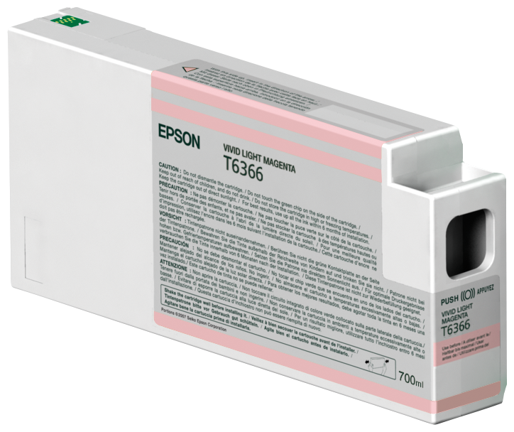 Epson inktpatroon Vivid Light Magenta T636600 UltraChrome HDR 700 ml single pack / Lichtmagenta