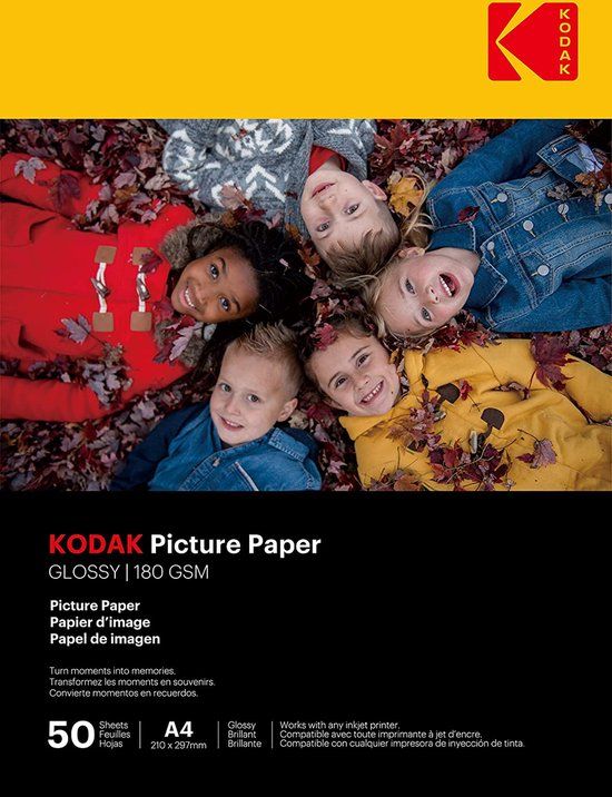 Kodak Fotopapier - 50 vellen - A4 - 180g/m² - Glanzend