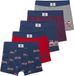 Vertbaudet Ensemble de 5 boxers extensibles pour garçons pompiers en coton bio