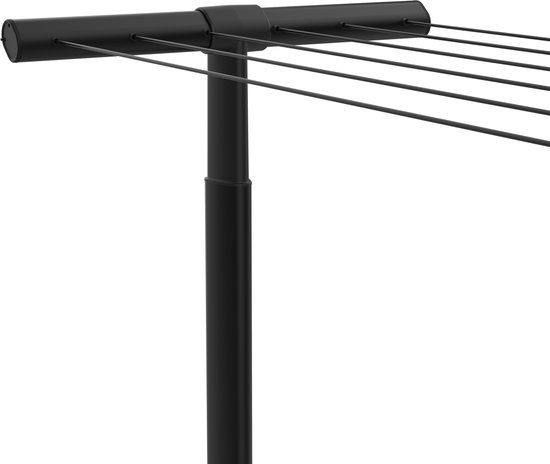Brabantia HangOut Waslijn - met Palen - 50 meter - Black