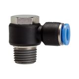 Riegler L-steekschroefverbinding »Blaue serie«, draaibaar, R 3/8 a., voor buitenslang Ø 10 mm, werkdruk max. 15 bar, kunststof/MS vern.
