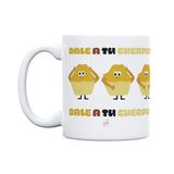 UO Cadeau mok met boodschap Geef je lichaam een cupcake vreugde, cadeau voor vrienden, cadeau voor vrienden, origineel kerstcadeau, origineel cadeau voor onzichtbare vriend, 350 ml, keramiek