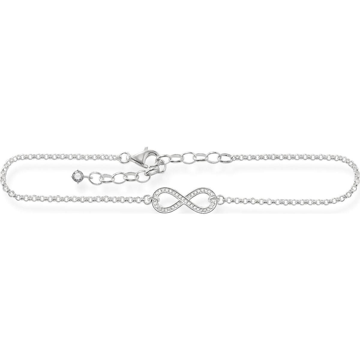 Thomas Sabo Damen-FuÃŸkette 925er Silber Zirkonia One Size Silber 32001443