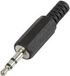 Tru Components 595194 Jackplug 3.5 mm Stekker, droit Nombre de pôles : 3 Stéréo Noir 1 pièce(s)