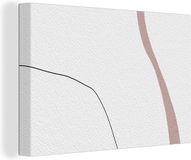OneMillionCanvasses Canvas schilderij 180x120 cm - Lijn - Pastel - Modern - Multicolor