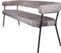 Lizzely Garden & Living Banc à manger 160cm Meggie taupe chenille banc à manger