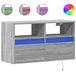 Meuble TV mural avec éclairage LED Gris Sonoma 80x31x45 cm