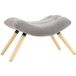 Pouf Ottoman/tabouret De Canapé/tabouret De Salon Avec Revêtement En Tissu, Pieds En Hêtre, Assise Rembourrée, Gris