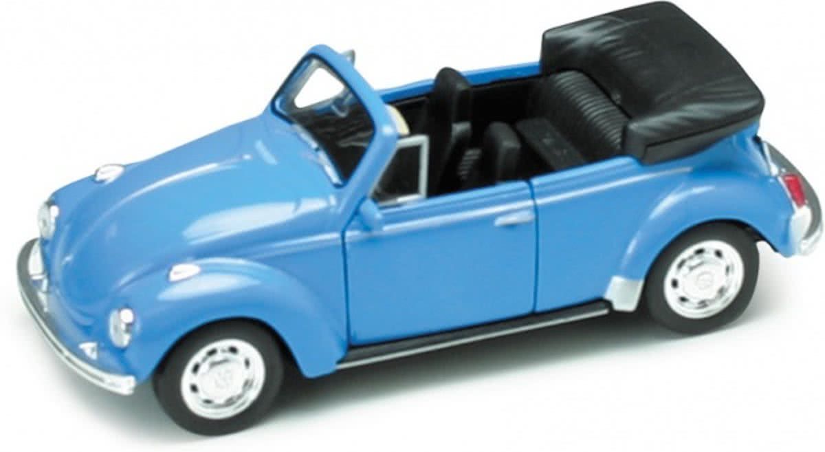 Welly 42344 Volkswagen Kever Beetle Cabrio - Blauw