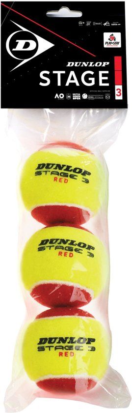 Dunlop Tennisballen - geel/rood