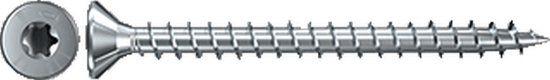 Fischer Spaanplaatschroef 3,5x25mm - platkop - RVS - voldraad - T10 - 300 stuks