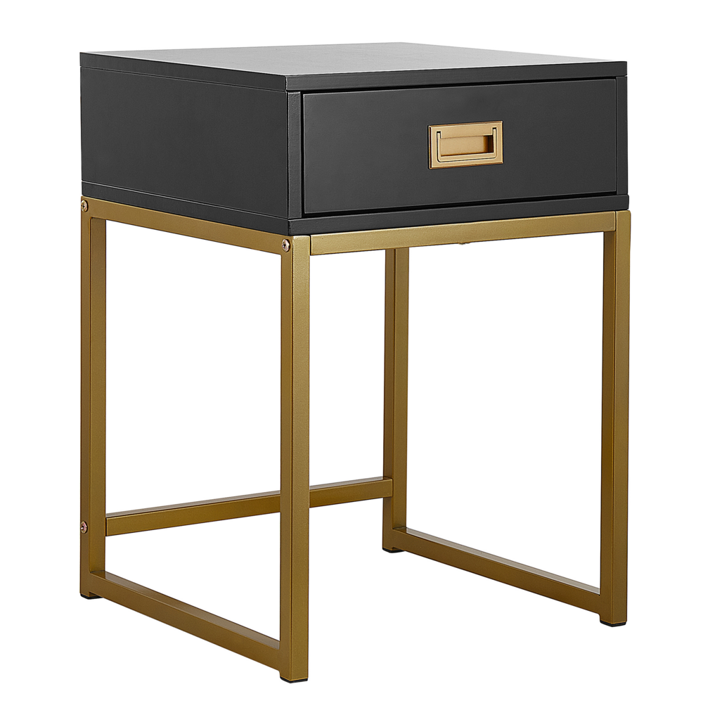 Beliani LARGO Bijzettafel - Zwart - MDF - 40x40x57cm