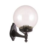WELL HOME MOBILIARIO & DECORACIÓN Wandlamp voor buiten, ABS, zwart, 25 x 25 x 30, sokkel en 27 max. 60 W
