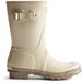 Hunter Original Short Gloss Dames Bottes de pluie Caoutchouc Beige Imperméable
