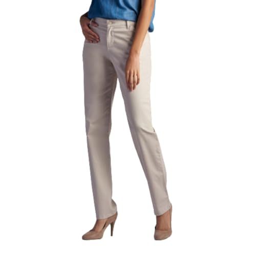Lee Women Relaxed Fit All Day Straight Leg Pant - Off-White - 10 Short