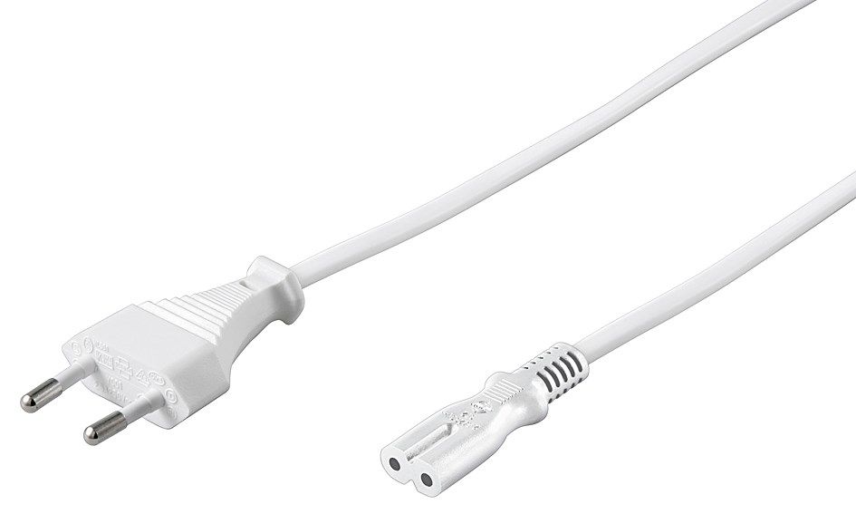 Goobay - Stroomkabel - CEE7/16 naar C7 - 1.8 m - Wit