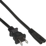 InLine 16654P netsnoer, stekker Japan op Euro 8 C7 stekker, zwart, 1,8m