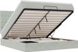 vidaXL lit escamotable avec matelas et LED 160x200cm velours gris clair