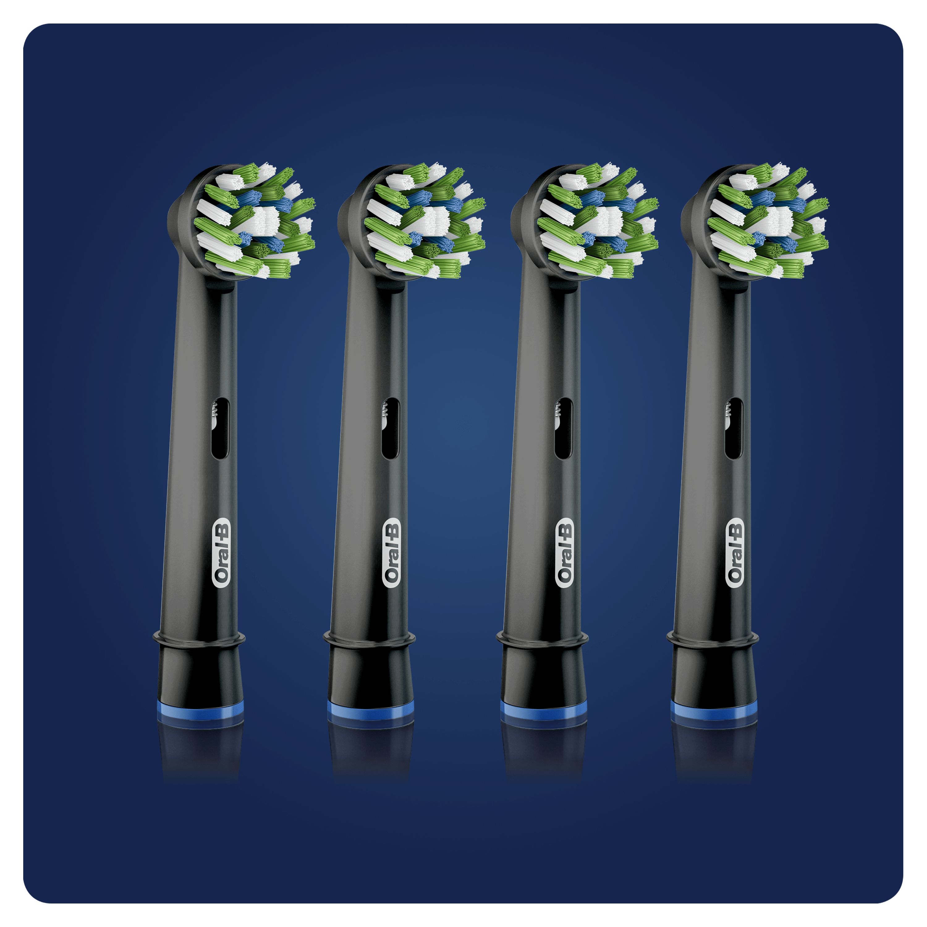 Oral-B CrossAction Opzetborstel Black Edition - 4 stuks