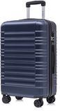 YONSLY Handbagage Koffer - 66cm - 66 L - Cijferslot - 360° Draaibare Wielen - Trolley - Donkerblauw