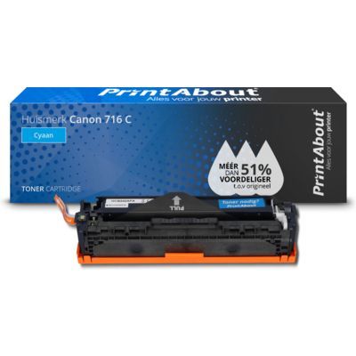 PrintAbout Huismerk 716 C Cyaan Toner | Compatible with Canon Printers