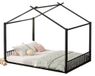 StarTech Kinderbed Huisbed met veiligheidsrek - 140 x 200 cm - Zonder matras - Zwart