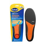 Scholl GelActiv Professionele gel-inlegzolen voor heren, werklaarzen en schoenen, superieur comfort en schokdemping met GelWave-technologie, demping de hele dag, maat 40-46,5