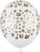PartyDeco Ballonnen Wit opdruk Spots. (50 stuks)
