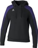 Erima Evo Star Sweatshirt Met Capuchon Dames - Zwart / Paars | Maat: 38