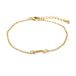 LUXENTER Armband alfabet met 18 karaat goud - letter J