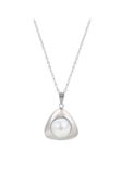 Gaya Necklace Steel Silver White 45 cm